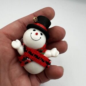 Vintage 1981 Hallmark Keepsake Jolly Snowman w/Top Hat Christmas Ornament
